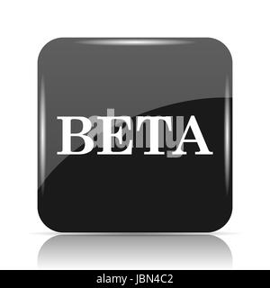 Icona di Beta. Pulsante Internet su sfondo bianco. Foto Stock