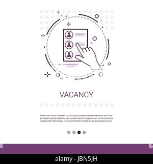 Candidato al ruolo di specialista Vacancy Search Web Banner con spazio di copia Illustrazione Vettoriale