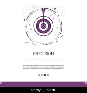 Precisione Freccia obiettivo ottenere Scopo Business Web Banner con spazio di copia Illustrazione Vettoriale