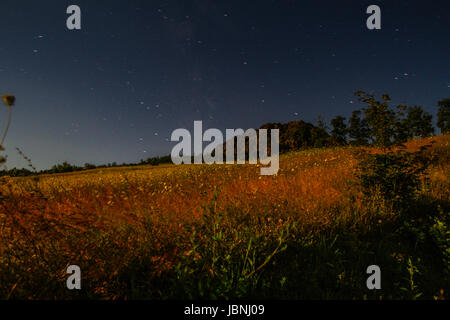 Val Trebbia esposizione di notte Foto Stock