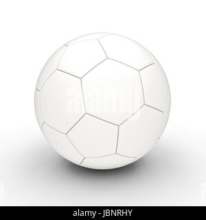 White soccer ball 3d rendering immagine Foto Stock