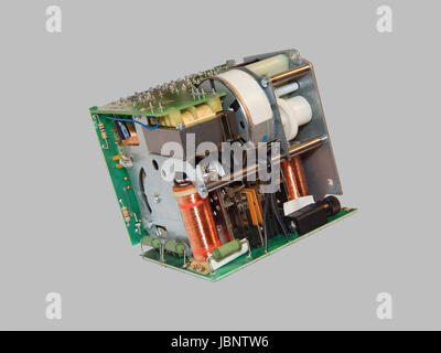 Controller per bruciatore a gas controllo. Isolato su sfondo grigio. Foto Stock