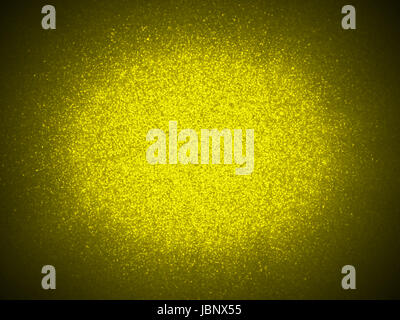 Batter golden glitter illuminata da un faretto luminoso con un bollino scuro e effetto di profondità di campo Foto Stock