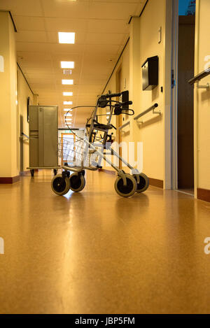 Camminare aiuta nella casa degli anziani, Paesi Bassi Foto Stock