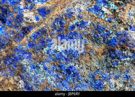 Azurite con piccole quantità di malachite Foto Stock