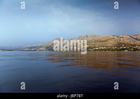 La costa vicino a Mlini, Croazia Foto Stock