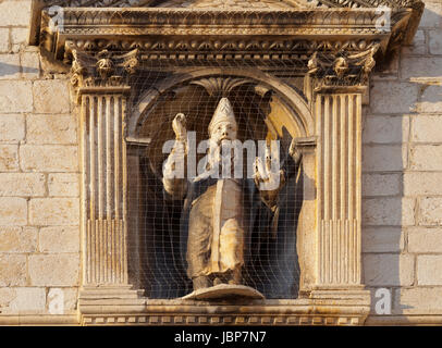 Statua di San Biagio, Dubrovnik Foto Stock