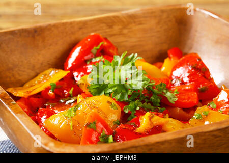 Arrostite i peperoni dolci Marinato in olio Foto Stock