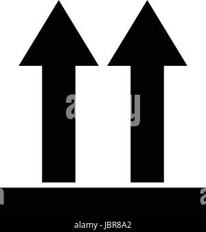 Le frecce lato up icona illustrazione vettoriale design Illustrazione Vettoriale