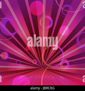Abstract background di Borgogna con cerchi e che irradiano, eps 10 Foto Stock