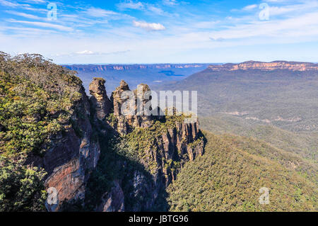 Le tre sorelle rocce nelle Blue Mountains, Australia Foto Stock