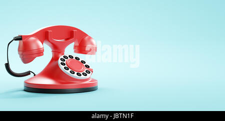 Vintage vecchio telefono, con chiavi Foto Stock