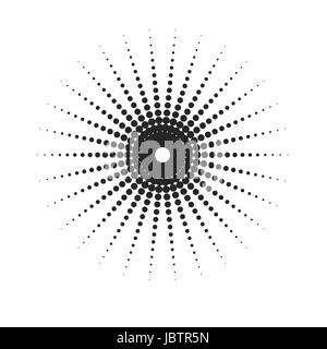 Illustrazione di un bellissimo modello di polka dots isolati su sfondo bianco Foto Stock