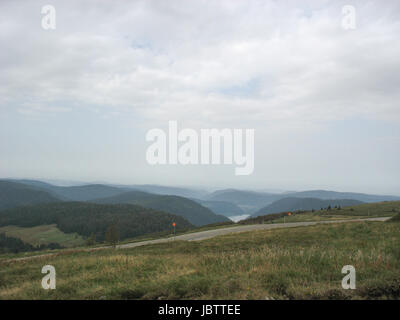 Paesaggio in Vosges e la vista dal Petit ballon d'Alsace Foto Stock