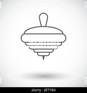 Icona Whirligig. Linea sottile vettore piana relativa icona per il web e applicazioni per dispositivi mobili. Esso può essere utilizzato come - il logo, il pittogramma, icona, una infografica elemento. Ve Illustrazione Vettoriale