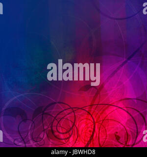 Abstrakte malerei im mixed-media-stil Foto Stock