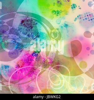 Abstrakte malerei im mixed-media-stil Foto Stock