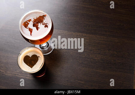 In tutto il mondo la birra affetto Foto Stock