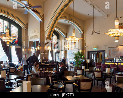 Art nouveau Cafè Amércan Leidesplein 97, Amsterdam, provincia Olanda Settentrionale, Paesi Bassi Foto Stock