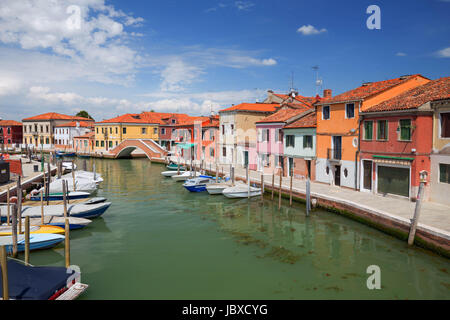 Panorama dell'isola di Murano, un piccolo villaggio vicino a Venezia Foto Stock