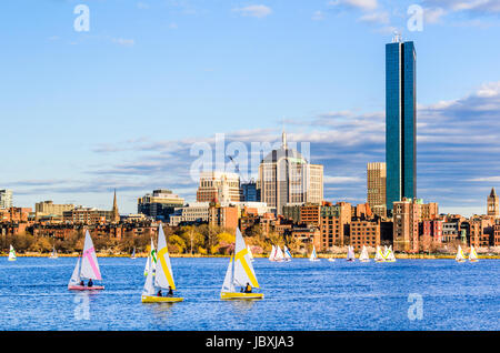 Boston, Massachusetts, USA skyline a Back Bay. Foto Stock