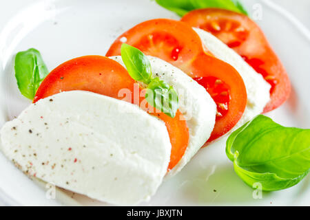 Pomodoro e mozzarella Foto Stock