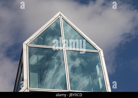 Dettaglio della parte superiore della convention center in downtown Knoxville, Tennessee, febbraio 19,2017. Foto Stock