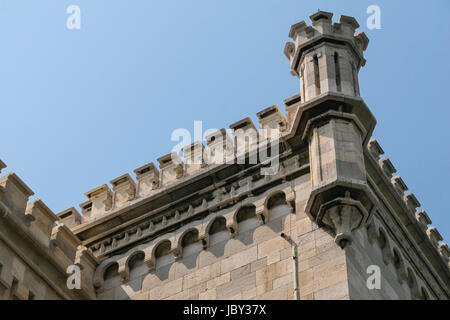 Dettaglio del Castello di Miramar, Trieste, Italia Foto Stock