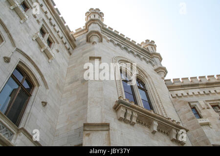 Dettaglio del Castello di Miramar, Trieste, Italia Foto Stock