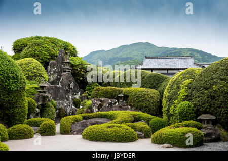 Il giardino giapponese. Chiran Samurai Case, Kagoshima, Kyushu, Giappone Foto Stock