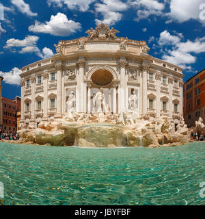 La fontana di Trevi o la Fontana di Trevi a Roma, Italia Foto Stock