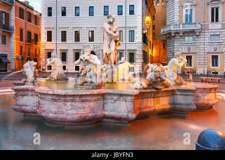 Piazza Navona al mattino, Roma, Italia. Foto Stock