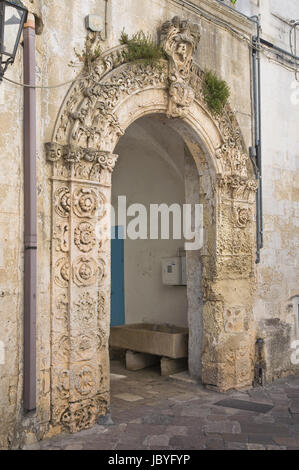 Palazzo storico. Corigliano d'Otranto. La Puglia. L'Italia. Foto Stock