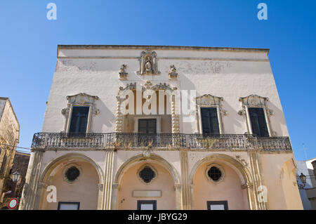 Palazzo Comi. Corigliano d'Otranto. La Puglia. L'Italia. Foto Stock