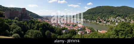 Heidelberg City panorama Foto Stock