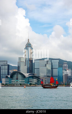 Junkboat in Hong Kong Foto Stock