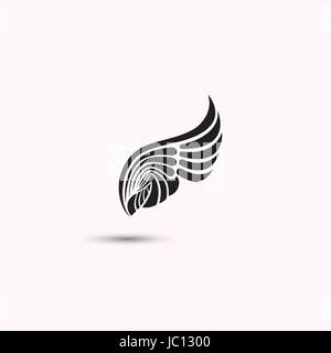 Angel Wings icona sullo sfondo bianco. Appartamento web design ali icon.illustrazione vettoriale. Illustrazione Vettoriale