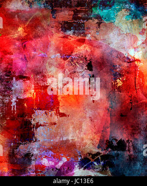 Abstrakte malerei-texturen collagiert Foto Stock
