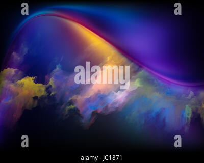 Impossibile Alba serie. Gioco di colori e sfumature sul tema dell'arte, di creatività e di immaginazione e progettazione Foto Stock