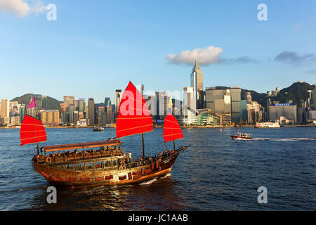 Junkboat in Hong Kong Foto Stock