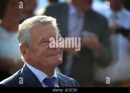 Berlino, Germania, Presidente federale Joachim Gauck al Buergerfest del Presidente federale Foto Stock