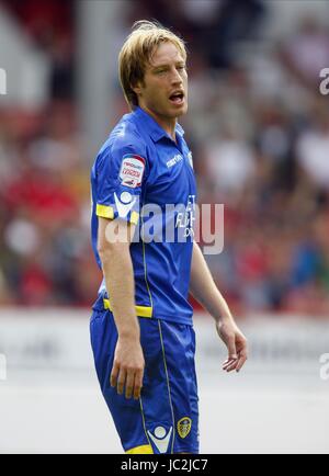 LUCIANO BECCHIO Leeds United FC Leeds United FC MASSA città di Nottingham Inghilterra 15 Agosto 2010 Foto Stock