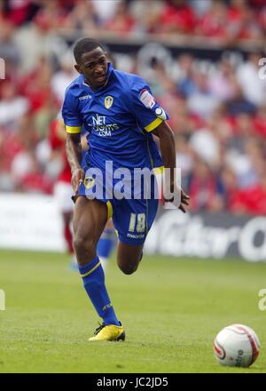 SANCHEZ WATT Leeds United FC Leeds United FC MASSA città di Nottingham Inghilterra 15 Agosto 2010 Foto Stock