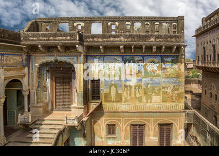 Palazzo Vecchio in Mandawa, Rajasthan, India, Asia Foto Stock