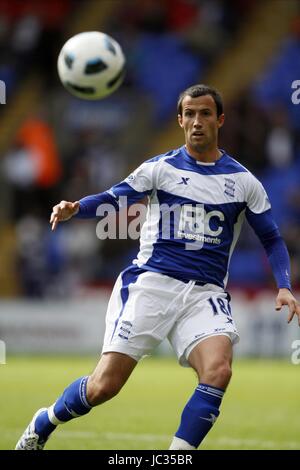 KEITH FAHEY Birmingham City FC Birmingham City FC Reebok Stadium Bolton Inghilterra 29 Agosto 2010 Foto Stock