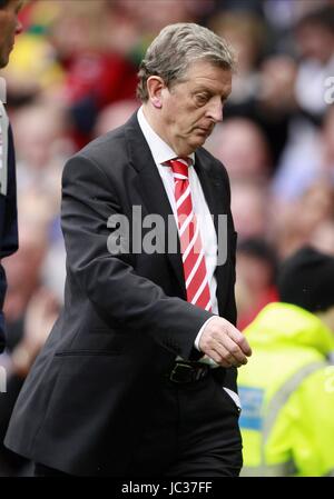 ROY HODGSON DOPO LA SCONFITTA DEL MANCHESTER UNITED V LIVERPOOL OLD TRAFFORD Manchester Inghilterra 19 Settembre 2010 Foto Stock