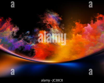 Impossibile Alba serie. Gioco di colori e sfumature sul tema dell'arte, di creatività e di immaginazione e progettazione Foto Stock