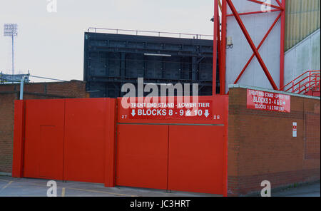 Trento fine Stand, Nottingham Forest FC, Nottingham, Nottinghamshire, East Midlands, Inghilterra Foto Stock