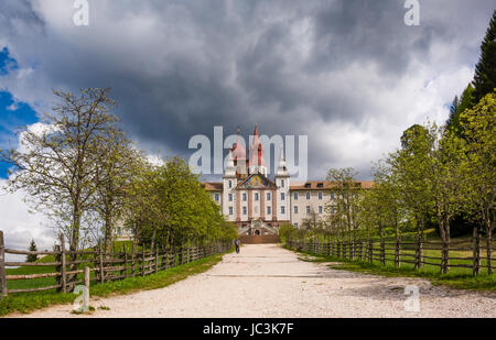 Santuario della Madonna di Pietralba, Nova Ponente, provincia di Bolzano, Italia settentrionale, Europa - XVII-XIX secolo. Foto Stock