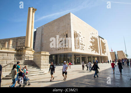 Malta, La Valletta, capitale, nuovo Parlamento, City Gate, il palazzo del Parlamento, di nuova costruzione, Foto Stock